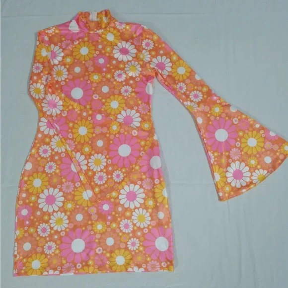 70s hippie chic floral dress. Size XXL - Picture 4 of 5